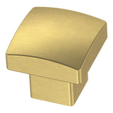 Simply Geometric 1-1/8 in. (28mm) Matte Black Square Cabinet Knob