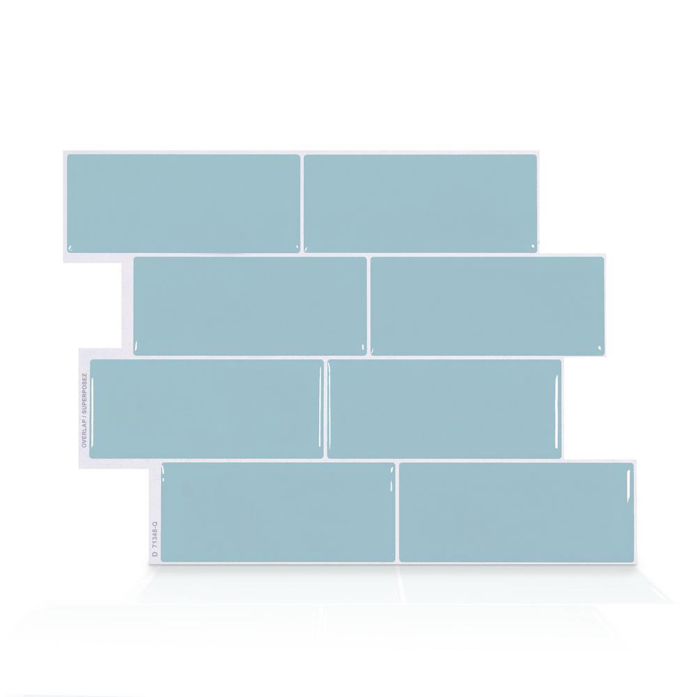 Metro Campagnola 11.56 in. W x 8.38 in. H White Peel and Stick Decorative Mosaic Wall Tile Backsplash (4-Pack) - Super Arbor
