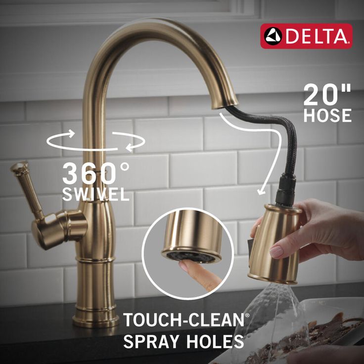 Delta Valdosta 1-Handle Deck Mount Pull-Down Handle/Lever Residential Kitchen Faucet (Deck Plate Included)