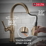 Delta Valdosta 1-Handle Deck Mount Pull-Down Handle/Lever Residential Kitchen Faucet (Deck Plate Included)