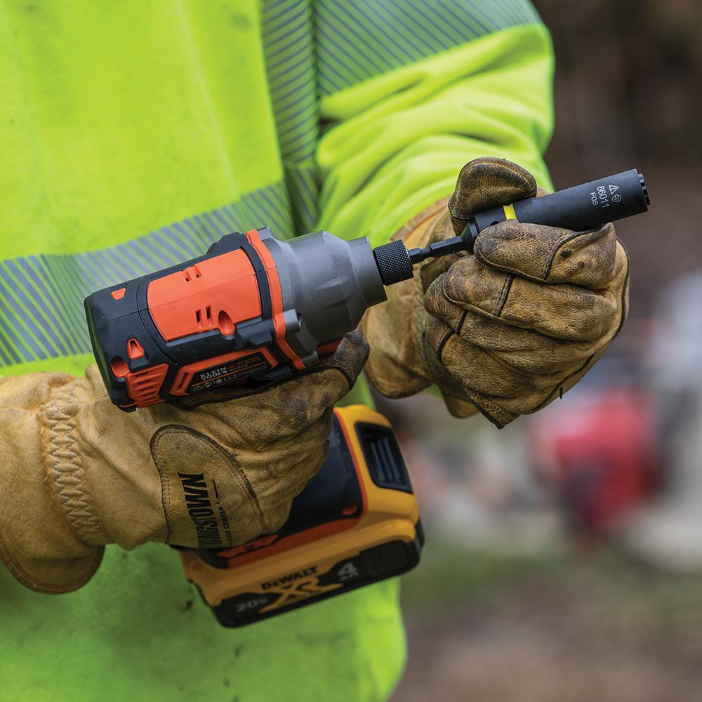 Battery-Operated Compact Impact Driver, 1/4 in. Hex Drive, Tool Only - Super Arbor