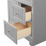 Style Selections Ellenbee 30.5-in Gray Single Sink Bathroom Vanity with White Cultured Marble Top