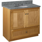Shaker 42 in. W x 21 in. D x 34.5 in. H Vanity Cabinet Only in Natural Alder - Super Arbor