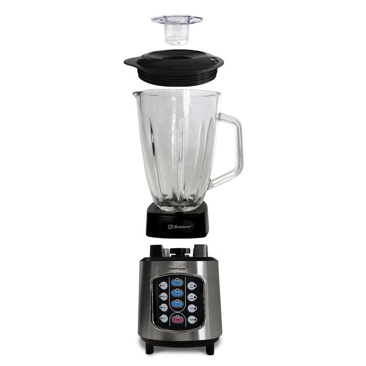 Kitchen Magic Collection 50 oz. 10-Speed Blending Programs Black Glass Jar Blender