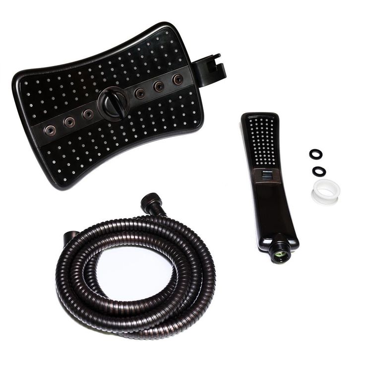 4-spray 9 in. Dual Shower Head and Handheld Shower Head in Antique Bronze