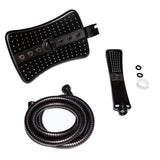 4-spray 9 in. Dual Shower Head and Handheld Shower Head in Antique Bronze