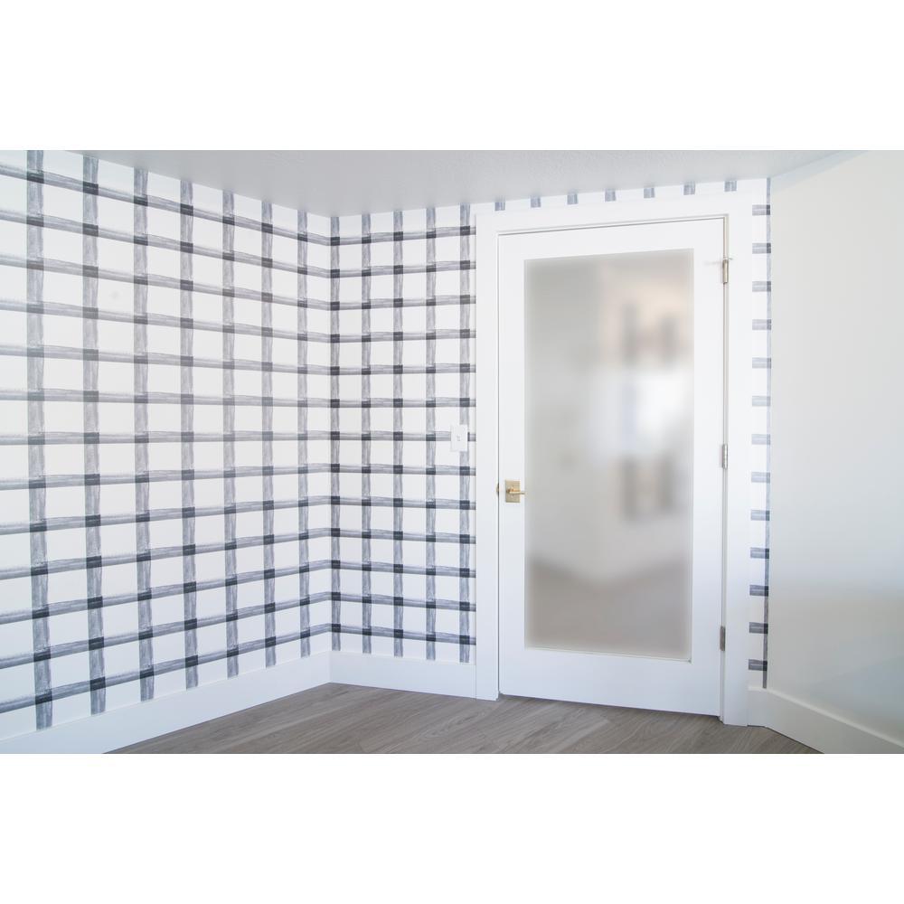 32 in. x 96 in. 1-Lite Satin Etch Solid Core MDF Primed Interior Door Slab - Super Arbor