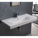 Nameeks Mona Wall Mounted Bathroom Sink in White