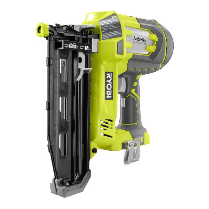 18-Volt ONE+ Lithium-Ion Cordless AirStrike 16-Gauge Cordless Straight Finish Nailer (Tool Only) with Sample Nails - Super Arbor