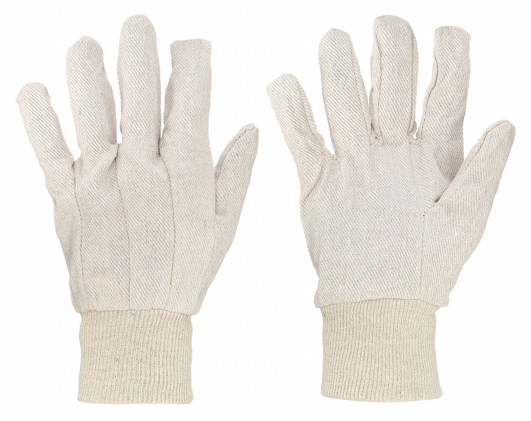 CONDOR Canvas Task & Chore Gloves - Large, Uncoated Cotton/Polyester