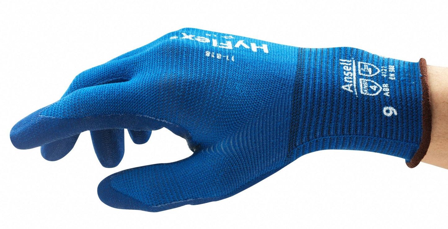 HYFLEX 11-818 Foam Nitrile Coated Gloves, 2XL, Abrasion Level 4
