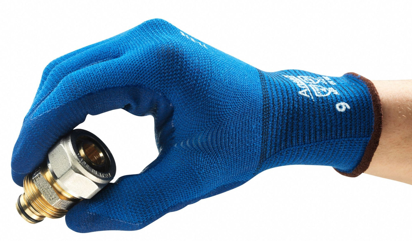 HYFLEX Foam Nitrile Coated Gloves, S, ANSI Level 4, Blue