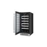 Avallon 27-Bottle Capacity Stainless Steel Built-In/Freestanding Wine Chiller