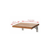 Shoren 12.6 in. Teak Wall Mounted Shower Seat - Super Arbor