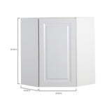 Benton Assembled 23.6x30x23.6 in. Corner Wall Cabinet in White - Super Arbor