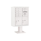 3400 Horizontal Series 8-Compartment 2-Parcel Locker Pedestal Mount Mailbox - Super Arbor