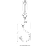 5-7/8 in. Acrylic Facets Satin Nickel Coat Hook with Clear Accents (4-Pack)