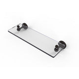 Sag Harbor Collection 16 in. Glass Vanity Shelf with Beveled Edges in Satin Nickel - Super Arbor