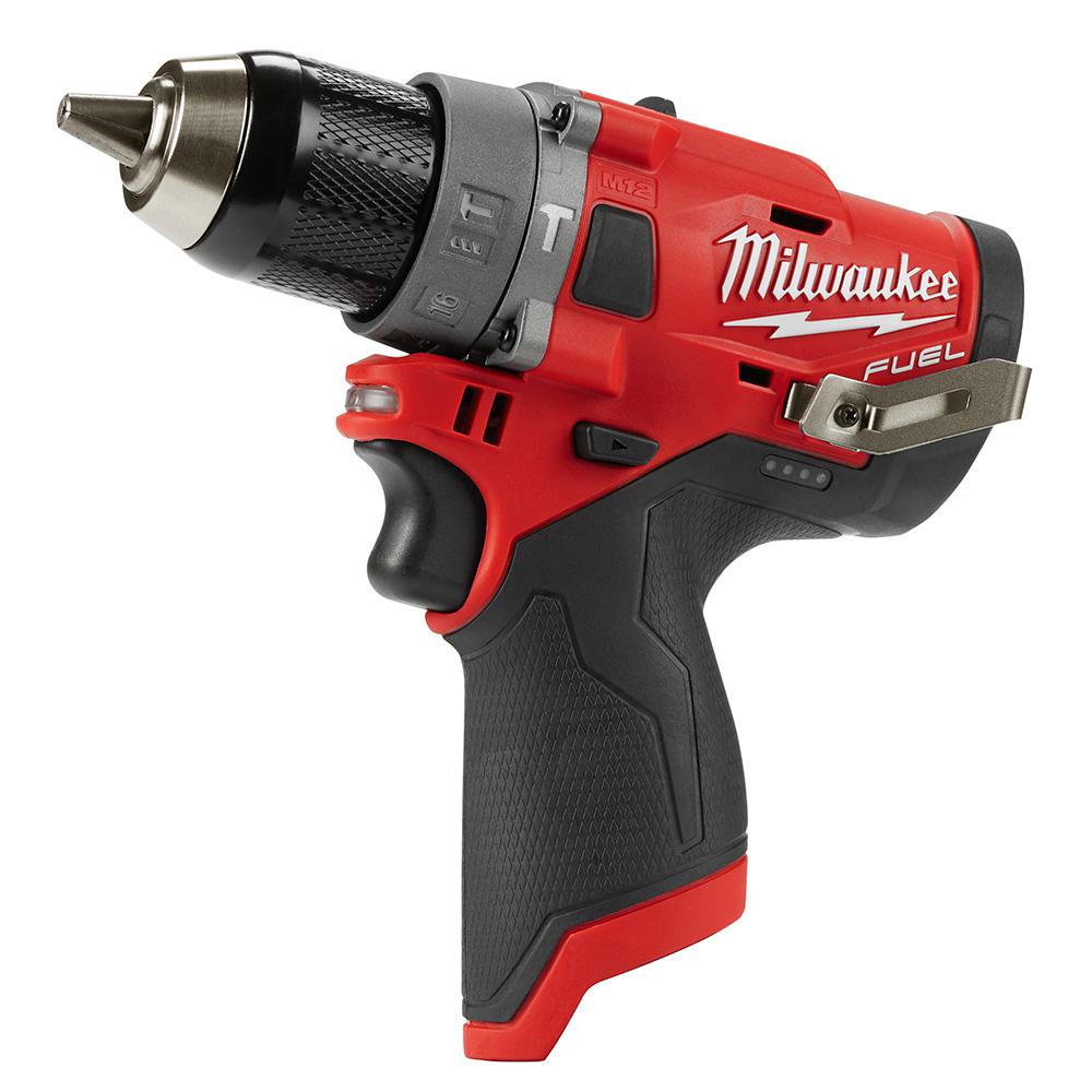 M12 FUEL 12-Volt Lithium-Ion Brushless Cordless 1/2 in. Hammer Drill Kit with 4.0 Ah and 2.0 Ah Battery and Hard Case