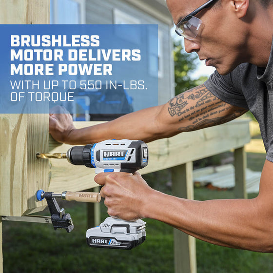 HART 20V Brushless 1/2" Cordless Drill/Driver (Tool-Only)