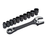 3/8 in. Drive Pass-Thru Adjustable Wrench Set (11-Piece)