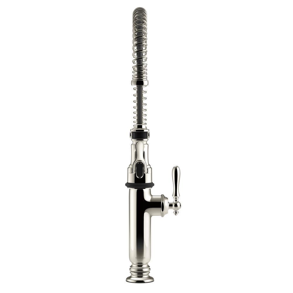 Tournant Single-Handle Pull-Down Sprayer Kitchen Faucet in Vibrant Stainless - Super Arbor