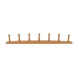24 in. L Decorative Bamboo 7-Peg Wall Mount Wood Rack