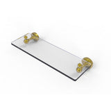 Sag Harbor Collection 16 in. Glass Vanity Shelf with Beveled Edges in Satin Nickel - Super Arbor
