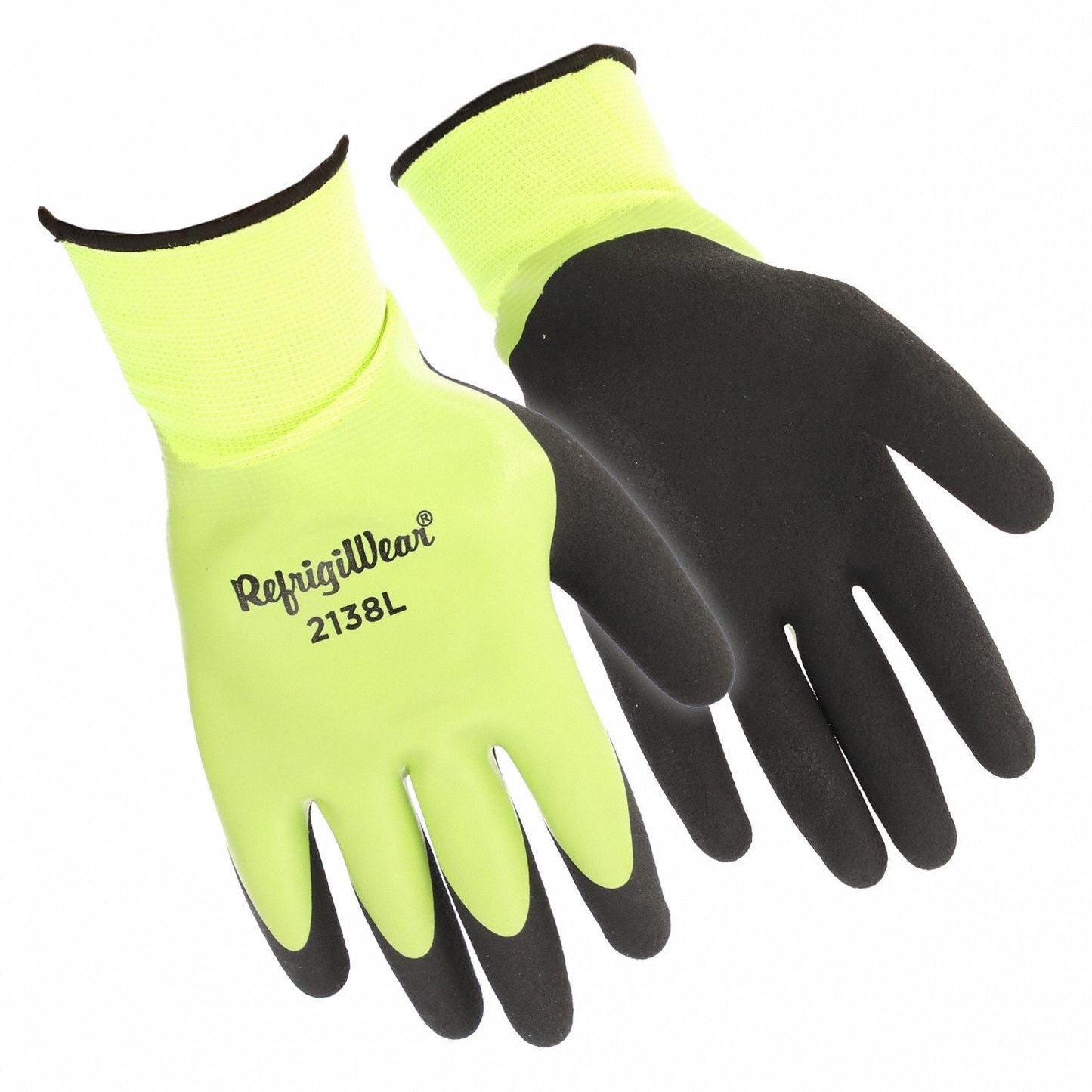 REFRIGIWEAR XL Waterproof Latex Sandy Double-Dipped Gloves - Lime