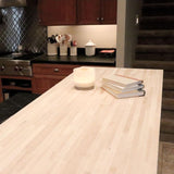 Unfinished Maple 6 ft. L x 25 in. D x 1.5 in. T Butcher Block Countertop