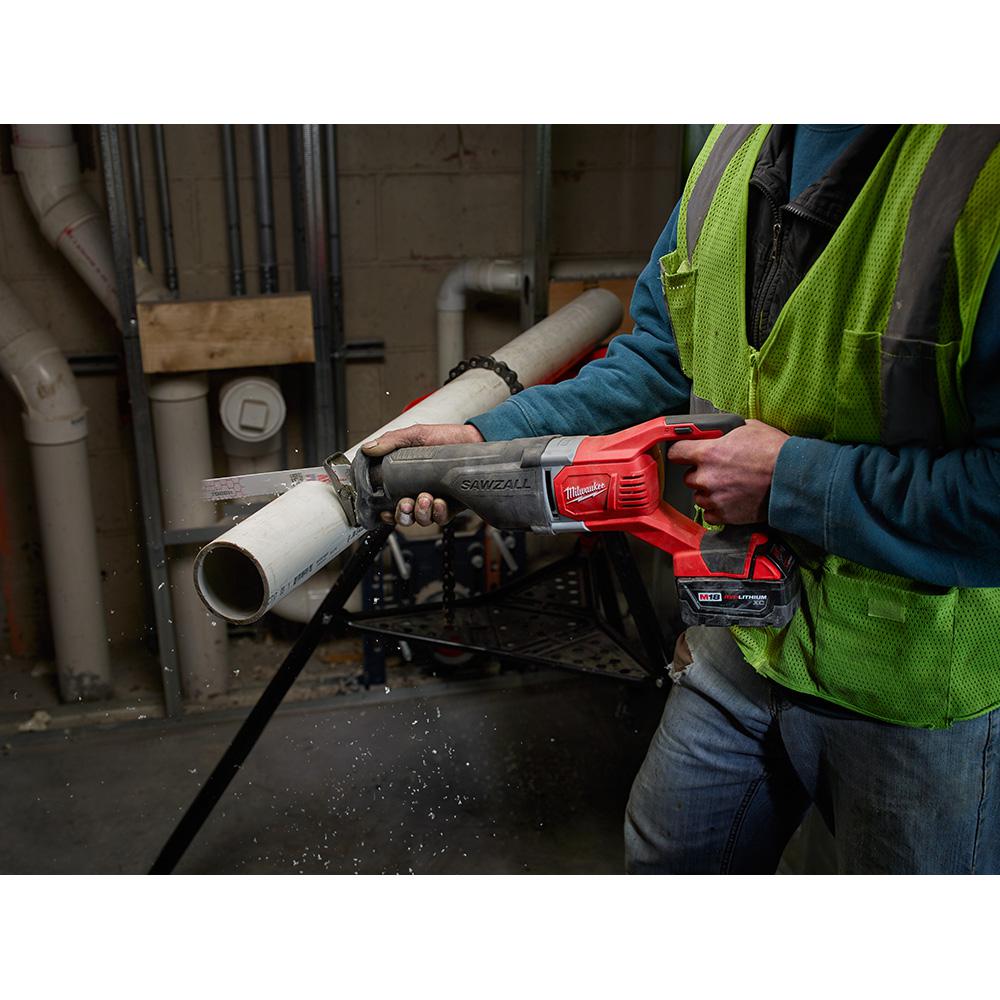 M18 18-Volt Lithium-Ion Cordless SAWZALL Reciprocating Saw W/(2) 3.0Ah Batteries, Charger, Hard Case - Super Arbor