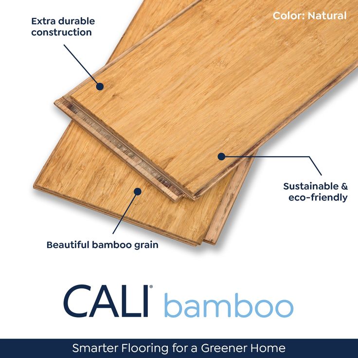 CALI Fossilized Natural Bamboo 5-5/16-in W x 9/16-in T x 72-in Smooth/Traditional Engineered Hardwood Flooring (21.5-sq ft / Carton)