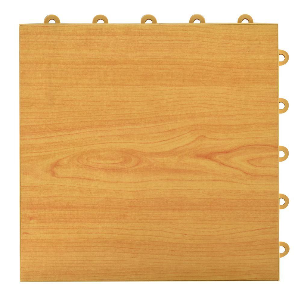 Greatmats Click Tile 12-1/8 in. x 12-1/8 in. Walnut Interlocking Basement Plastic and Vinyl Floor Tile (24-Pack) (24.5 sq. ft.)