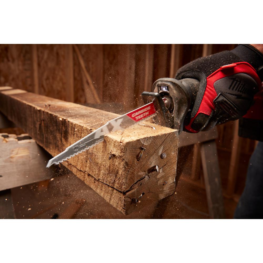 M18 FUEL 18-Volt Lithium-Ion Brushless Cordless Sawzall Reciprocating Saw Kit with Carbide Teeth The AX SAWZALL Blade