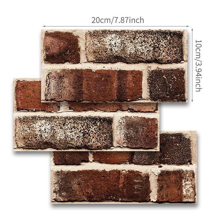 Peel & Stick Brick Kitchen Backsplash Self-Adhesive Wall Tile Stone Design