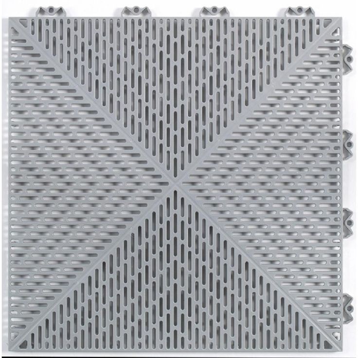 Bergo Unique 14.9 in. x 14.9 in. Graphite Polypropylene Garage Floor Tile (21.6 sq. ft. / case)