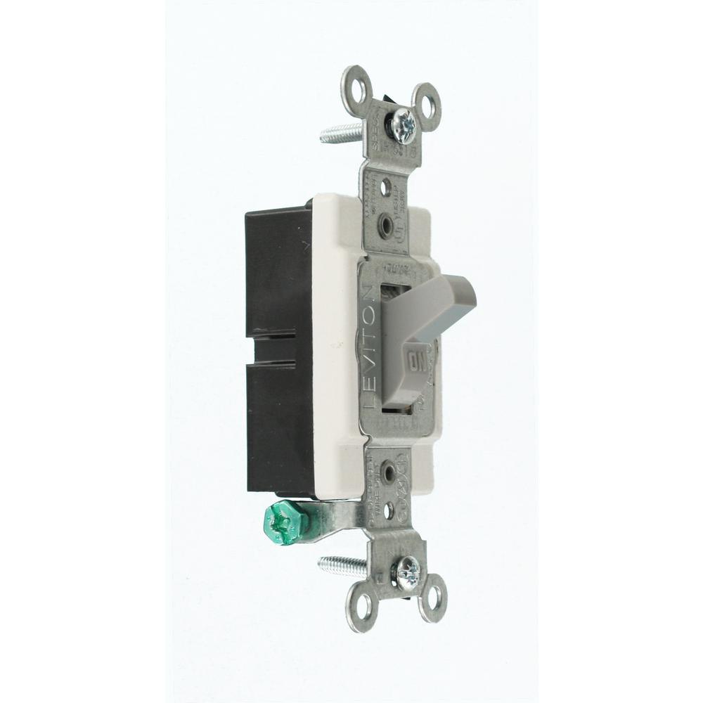 15 Amp Commercial Grade Single Pole Toggle Switch, Gray - Super Arbor
