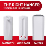 3M Command White Sawtooth Picture Hanger, 4 lb Capacity, 1 Pack