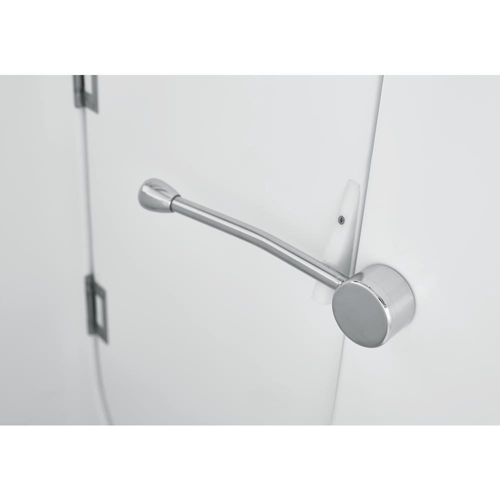 53 in. Left Drain Quick Fill Walk-In Whirlpool Bath Tub with Left Side Door in White - Super Arbor