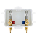 1/2 in. x 3/4 in. MHT Brass Washing Machine Outlet Box with Water Hammer with 1/2 in. Crimp PEX