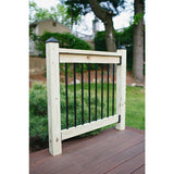 32 in. x 3/4 in. Black Pearl Matte Steel Round Baluster (10-Pack) - Super Arbor