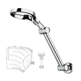 1-Spray 6 in. Single Wall Mount Fixed Shower Head in Chrome - Super Arbor