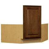 Hampton Partially Assembled 36 x 34.5 x 24 in. Corner Sink Base Kitchen Cabinet in Satin White