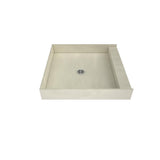 Redi Base 32 in. x 32 in. Single Threshold Shower Base with Center Drain and Polished Chrome Drain Plate - Super Arbor