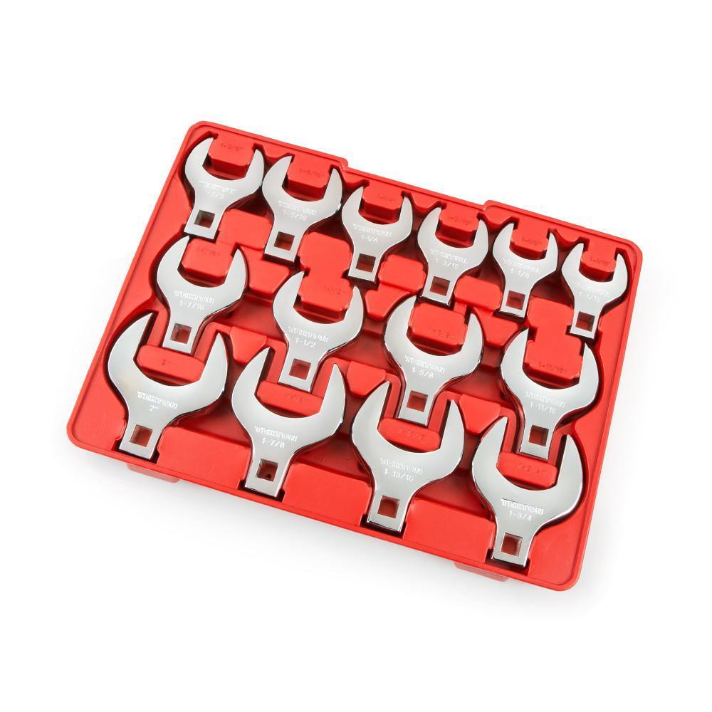 1/2 in. Drive 1-1/16 - 2 in. Crowfoot Wrench Set (14-Piece) - Super Arbor