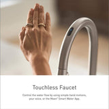 U by Moen Sleek Single-Handle Pull-Down Sprayer Smart Kitchen Faucet with Voice Control in Spot Resist Stainless