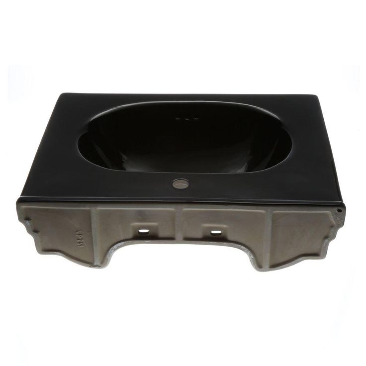 Foremost Structure Suite 20-5/80 in. Pedestal Sink Basin in Black