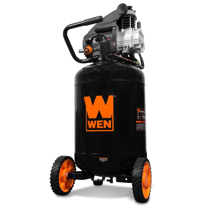 WEN 20-Gallon Oil-Lubricated Portable Vertical Air Compressor, 135 PSI, 15-Amp