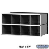 Salsbury Aluminum Mailbox with 8 Doors and Combination Locks, Rear-Loading, Private Access
