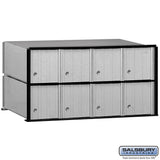 Aluminum Mailbox with 8 Doors - Rack Ladder System